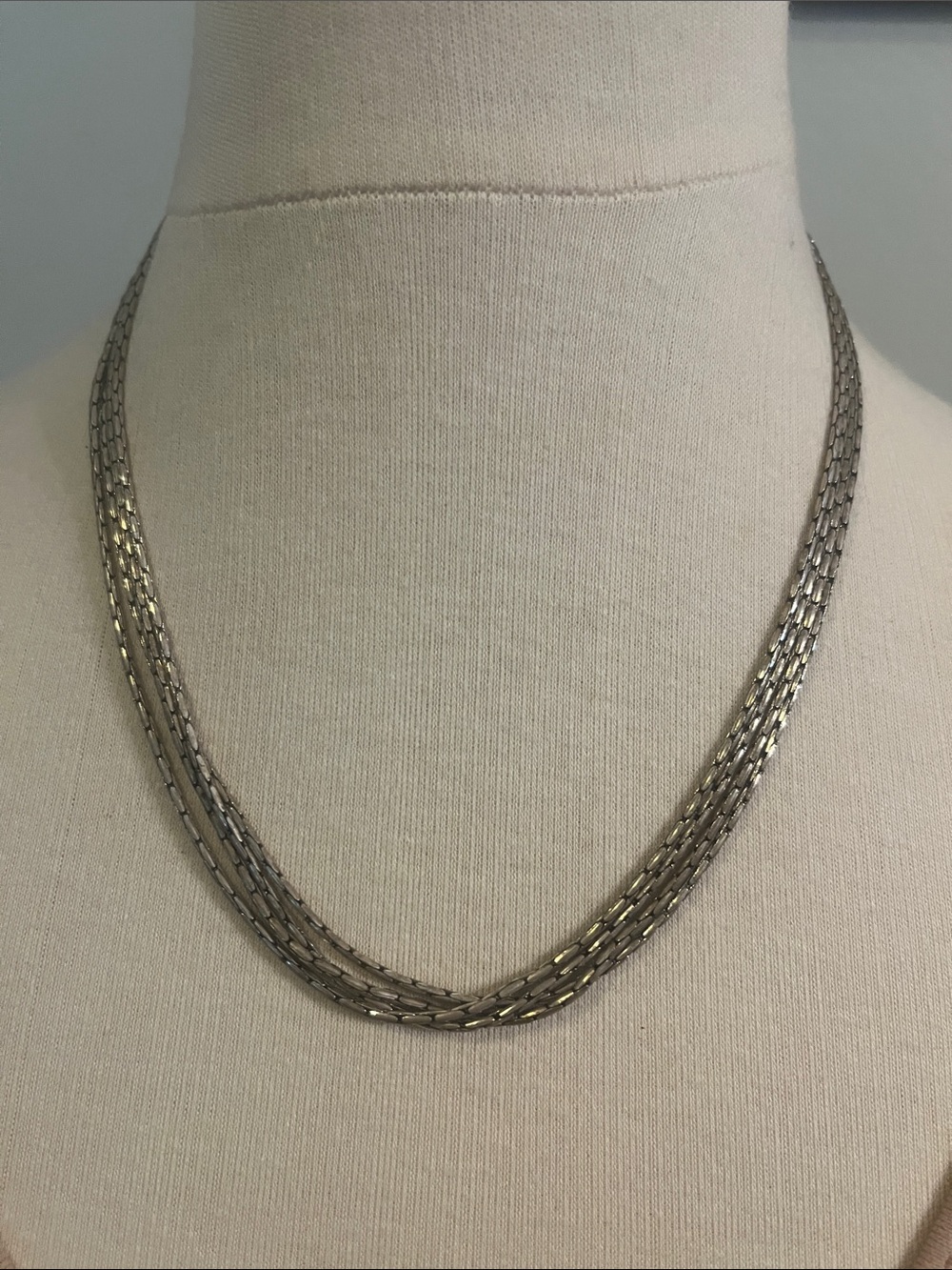 4-Strand Silver Chain 19” Necklace